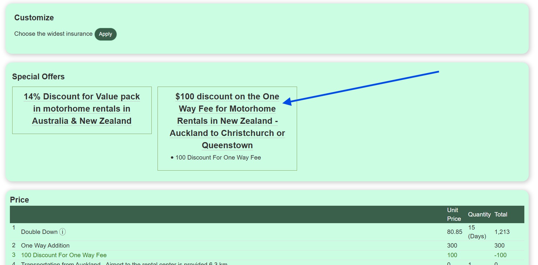 Camper Van Rentals in  free ONE WAY SPECIAL